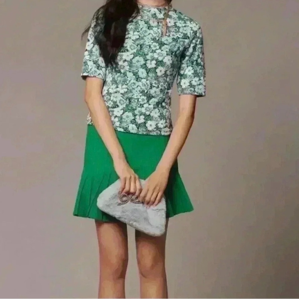 Anthropologie Maeve Floral Jacquard Top